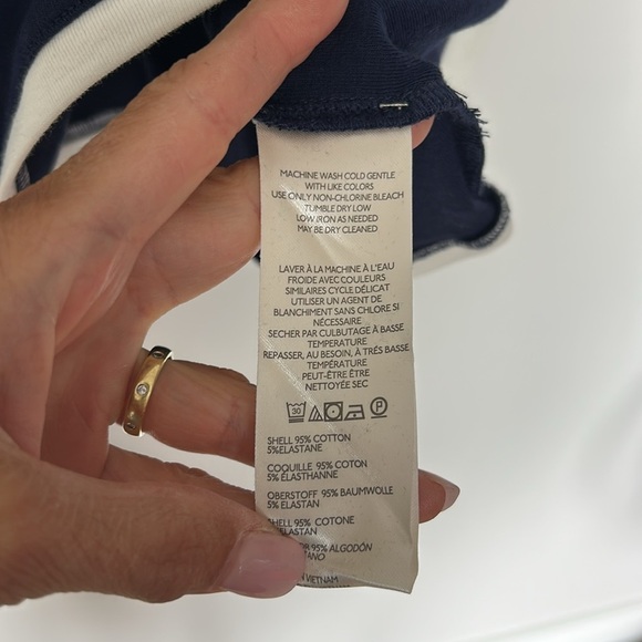 Maeve Mock Neck Shell Top Navy NWT - Picture 8 of 8